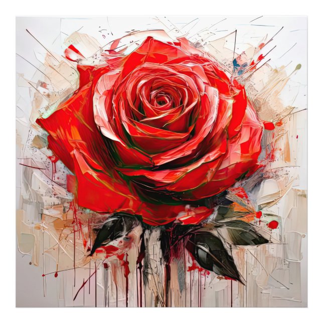 Enhancing Decor with Blooming Rose Designs Fototryck (Framsidan)