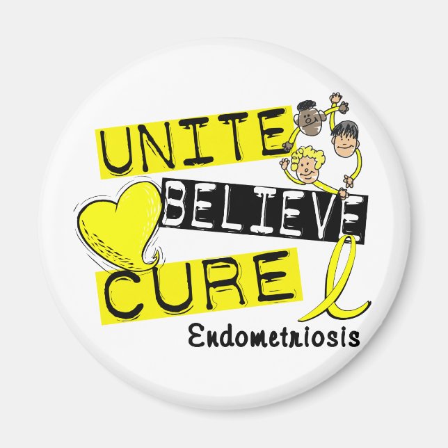 ENHET BELIEVE CURE Endometriosis Magnet (Framsidan)