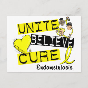 ENHET BELIEVE CURE Endometriosis Vykort