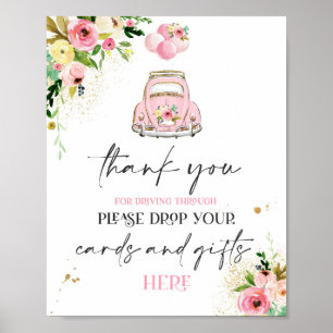Enhet efter Blommigt för skannerkort med Rosa Poster