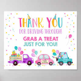 Enhet efter Födelsedagsfest Girl Grab a Treat Sign Poster