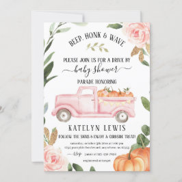 Enhet efter Pumpkin Girl Shower-inbjudan Inbjudningar