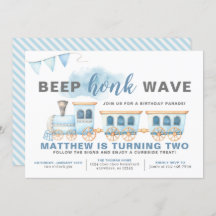 Enhet efter Tåg födelsedagarinbjudan