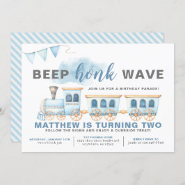 Enhet efter Tåg födelsedagarinbjudan Inbjudningar