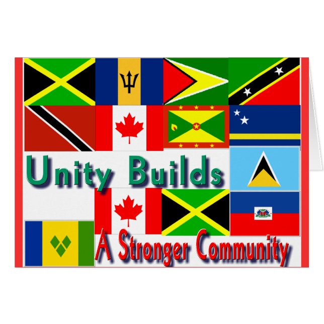 Enhet för karbbönor och kanada hälsningskort (Framsidan Horizontal)