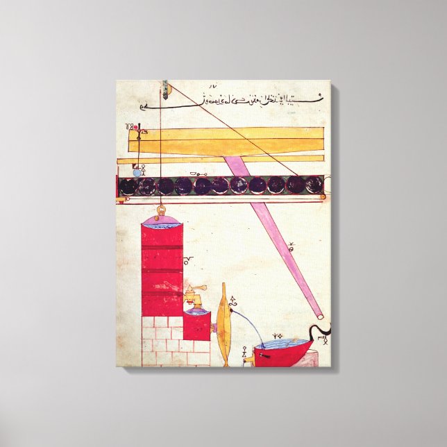 Enhet för leverans till fontän av vatten canvastryck (Framsida)