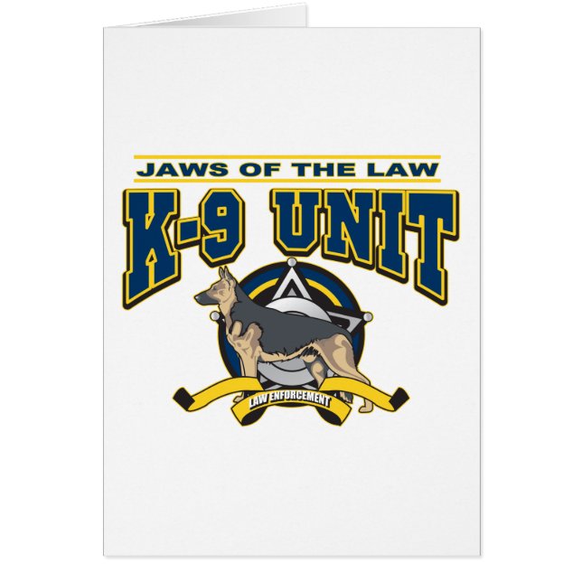 Enhet för polis K-9 Hälsningskort (Framsidan)