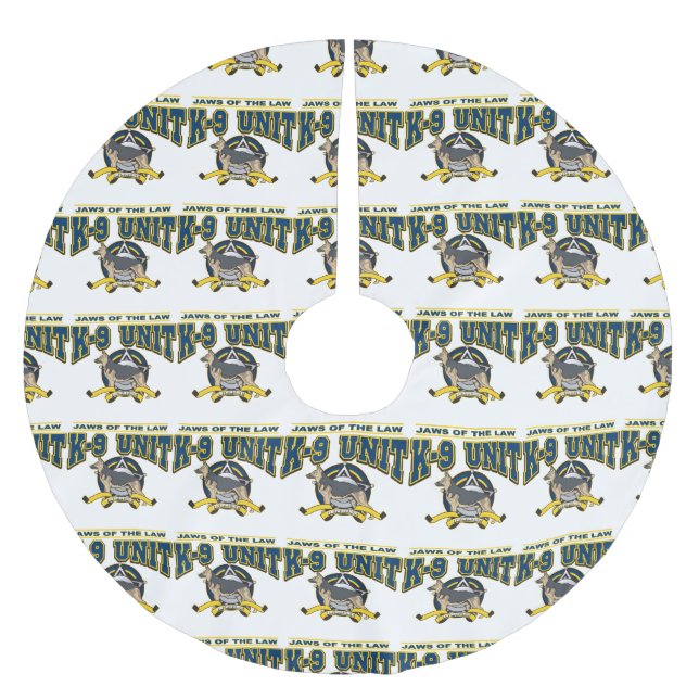 Enhet för polis K-9 Julgransmatta Borstad Polyester (Framsidan)