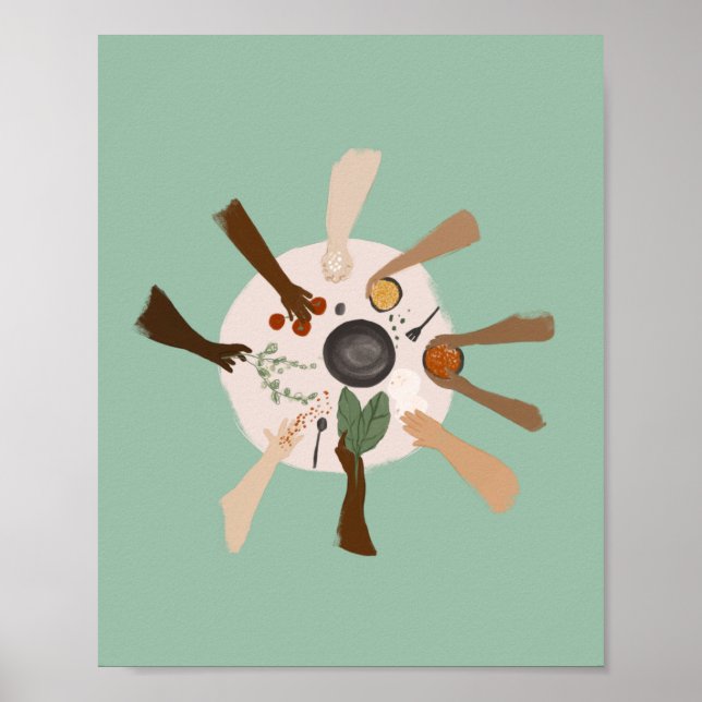 Enhet genom mångfald och gemenskap poster (Framsidan)