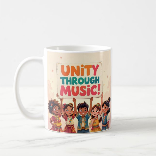 Enhet genom musik kaffemugg (Vänster)