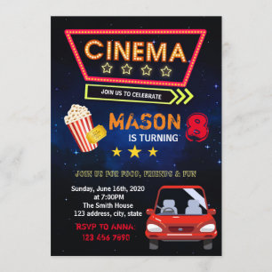 Enhet i inbjudan till filmpart