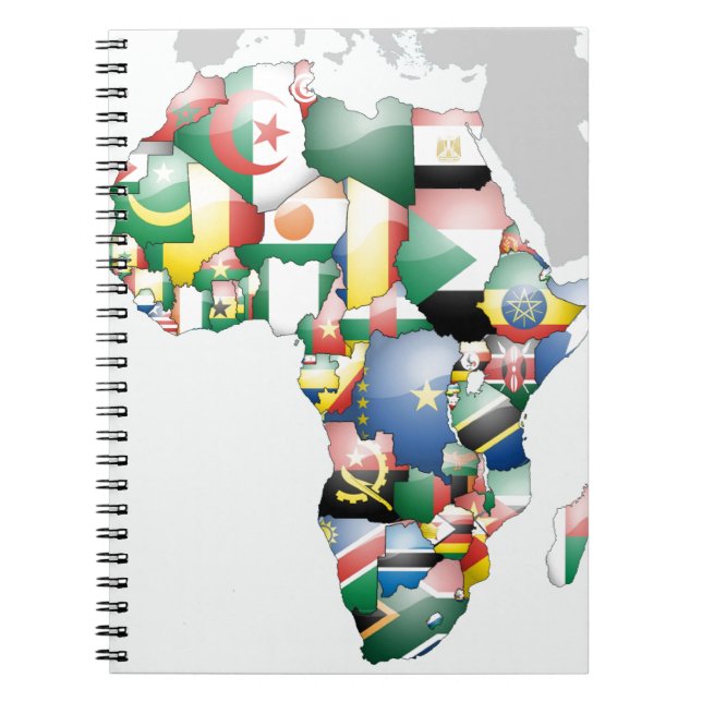 Enhet i mångfald: Afrikans insamling av Flaggor Anteckningsbok (Framsidan)