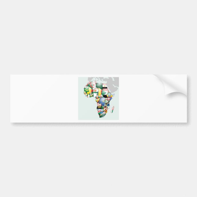 Enhet i mångfald: Afrikans insamling av Flaggor Bildekal (Framsidan)