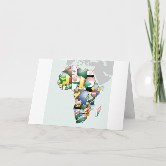 Enhet i mångfald: Afrikans insamling av Flaggor Kort (Framsida)