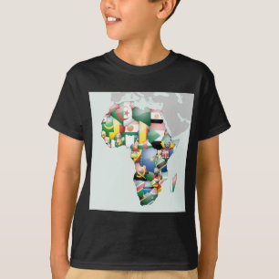 Enhet i mångfald: Afrikans insamling av Flaggor T Shirt