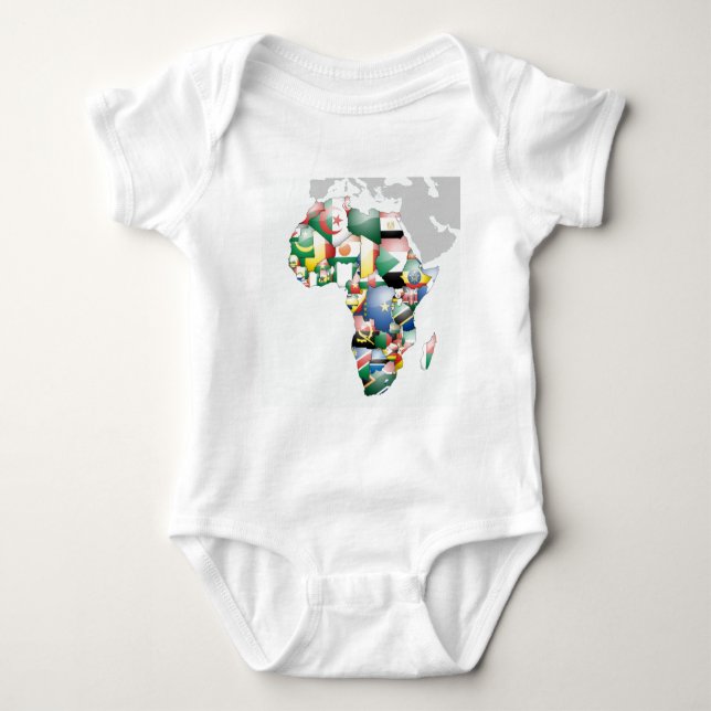 Enhet i mångfald: Afrikans insamling av Flaggor T-shirt (Framsida)