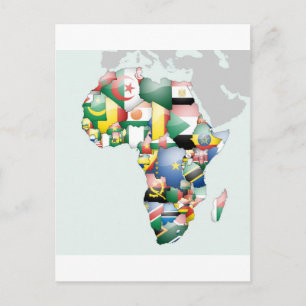 Enhet i mångfald: Afrikans insamling av Flaggor Vykort