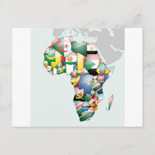 Enhet i mångfald: Afrikans insamling av Flaggor Vykort