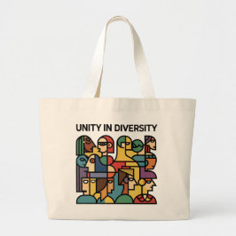 Enhet i mångfald - Geometric Rainbow Tote Bag Jumbo Tygkasse