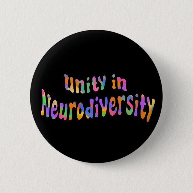 Enhet i Neurodiversity Regbow Typography Black Knapp (Framsida)