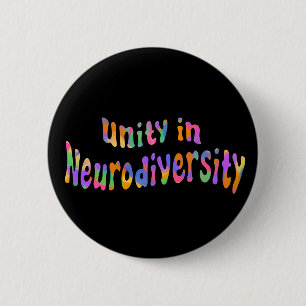 Enhet i Neurodiversity Regbow Typography Black Knapp
