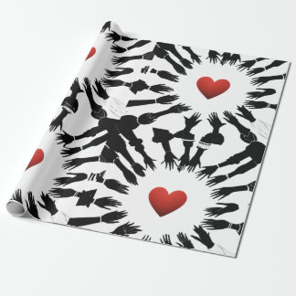 Enhet i rött: 🫳 Svart Röd ♥️ Design" Presentpapper