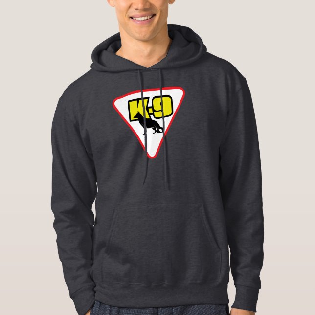 Enhet K-9. Tysk herde K9. Rädding - sökande Sweatshirt Med Luva (Framsida)