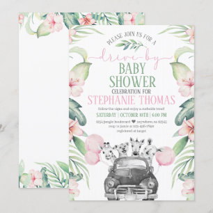 Enhet med safari Baby Shower Parad-inbjudan Inbjudningar