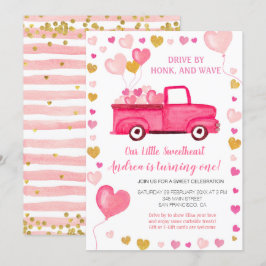Enhet med Valentine Babyskon Inbjudningar