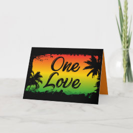 Enhet och respekt för alla Jamaican Rasta i Kärlek Kort