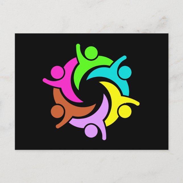 Enhet och teamarbete vykort (Framsida)