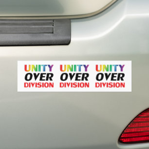 Enhet över division - pride lgbtq lgbt-stötfångare bildekal