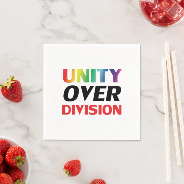 "Enhet över division" pride lgbtq lgbt vit papper Pappersservett (Insitu)