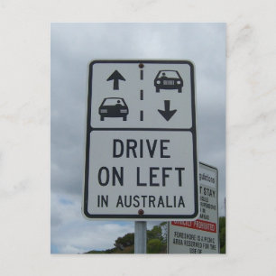 Enhet på Lämnat i Australien-signering Vykort