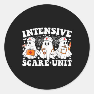 Enheten Halloween Ghost Nurse Ic Skrämmer intensiv Runt Klistermärke
