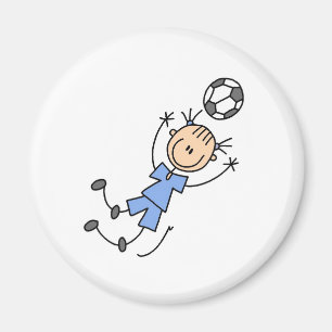 Enhetlig flickablåttfotboll magnet
