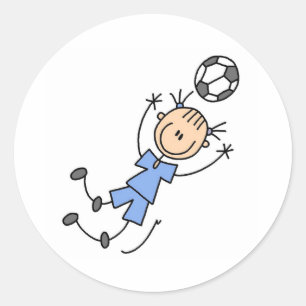 Enhetlig flickablåttfotboll runt klistermärke