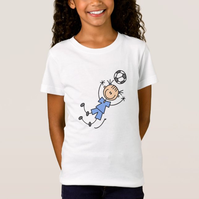 Enhetlig flickablåttfotboll tee shirt (Framsida)