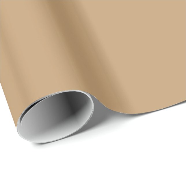 Enhetlig kamelbrun presentpapper (Rullad Hörn)