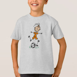 Enhetlig orange fotboll för flicka tee shirt