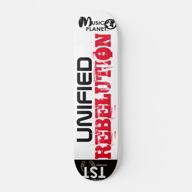 ENHETLIG REBELUERINGSKLAMBOL MINI SKATEBOARD BRÄDA 18,5 CM (Framsida)