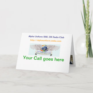 Enhetliga vikta QSL kort för alfabetisk