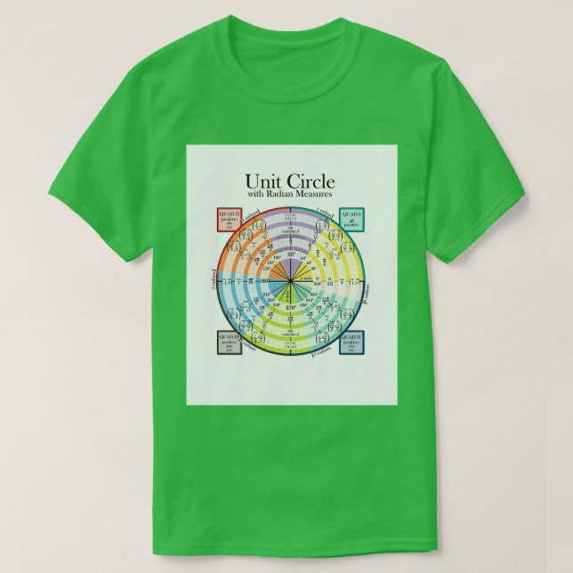 Enhetscirkel med radiella mått t shirt (Design framsida)