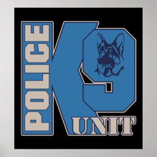 Enhetshund för polis K9 Poster