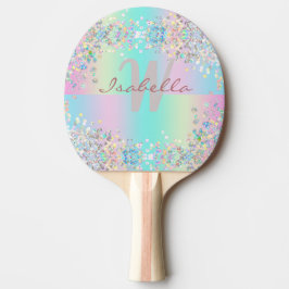 Enhjörning Holografisk Glitter Pingisracket