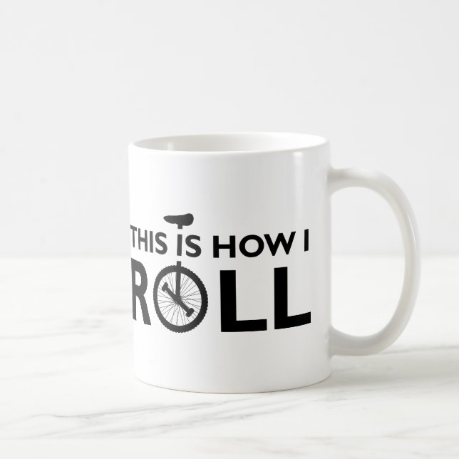 Enhjuling hur jag rullar den roliga muggen kaffemugg (Höger)