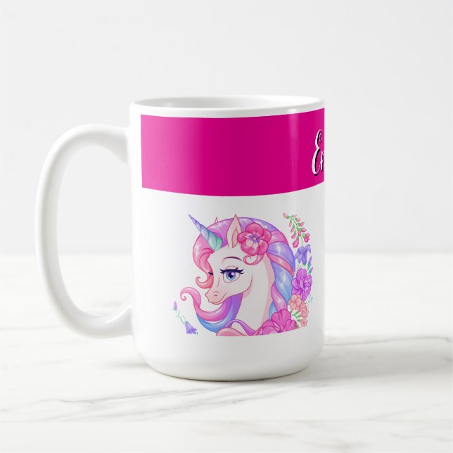 enhorn & anpassa ditt namn  kaffemugg (Vänster)
