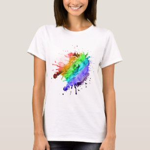 enhörnig hästpony equine pegasus rainbow vinge t shirt