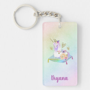 Enhörnig prinsessa diva iriserande regnbåge pastel