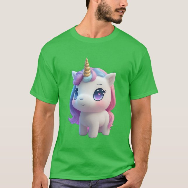 Enhörning Anime flicka T Shirt (Framsida)